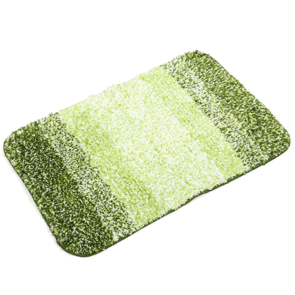 Polyester Bathroom Mat Rugs Machine Washable Gradient Green 60x40cm